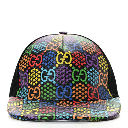 Gucci GG Supreme Monogram Psychedelic Baseball Hat Black 3 of 9