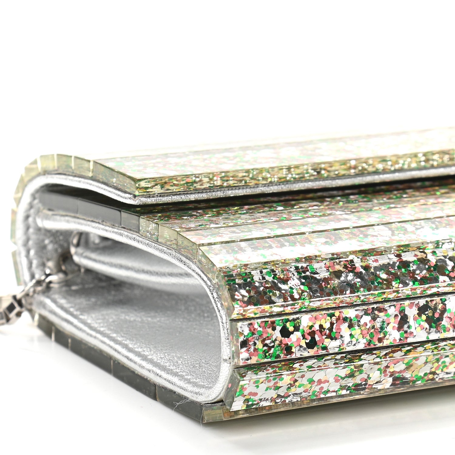 Jimmy Choo Acrylic Glitter Sweetie Clutch Peppermint 7 of 8