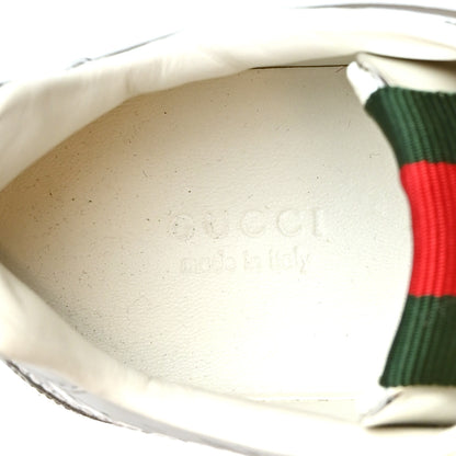 Gucci Guccissima Mirror Effect Womens Re-Web Sneakers 37 Silver 5 of 14
