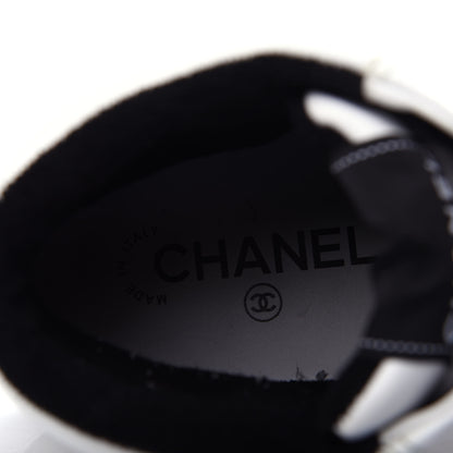 Chanel Calfskin Womens Logo High Top Sneakers 40.5 Black White 8 of 12