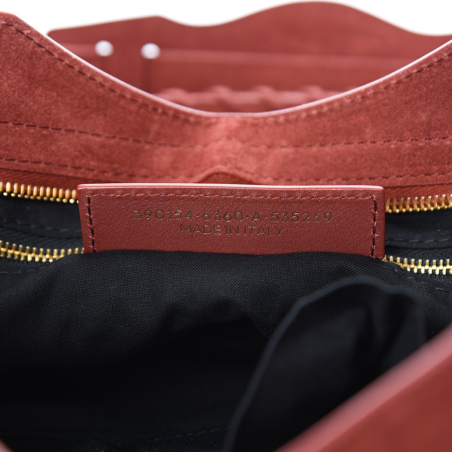 Baby Daim Suede Gold Metallic Edge Hardware City Bois De Rose Fonce