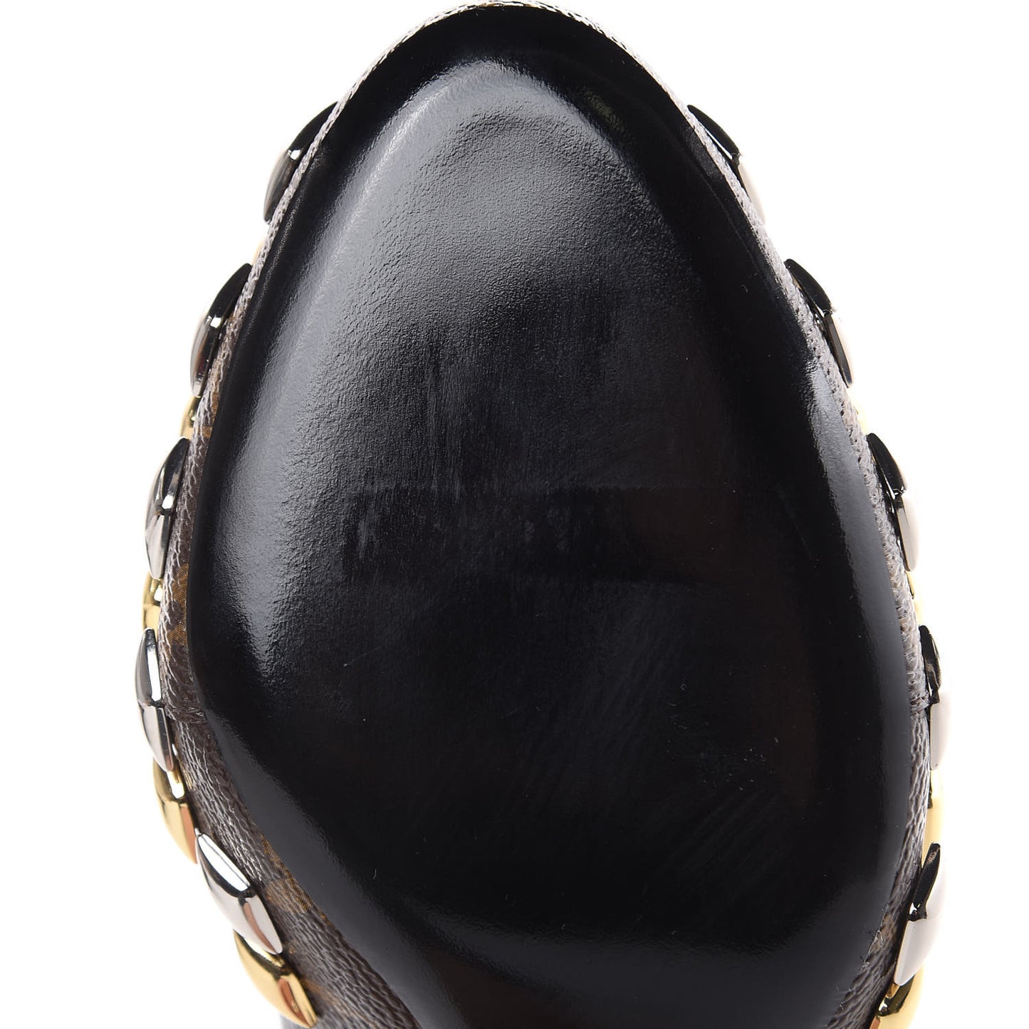 Monogram Gold Rush Studded Uniformes Cap Toe Chelsea 75mm Ankle Boots 37