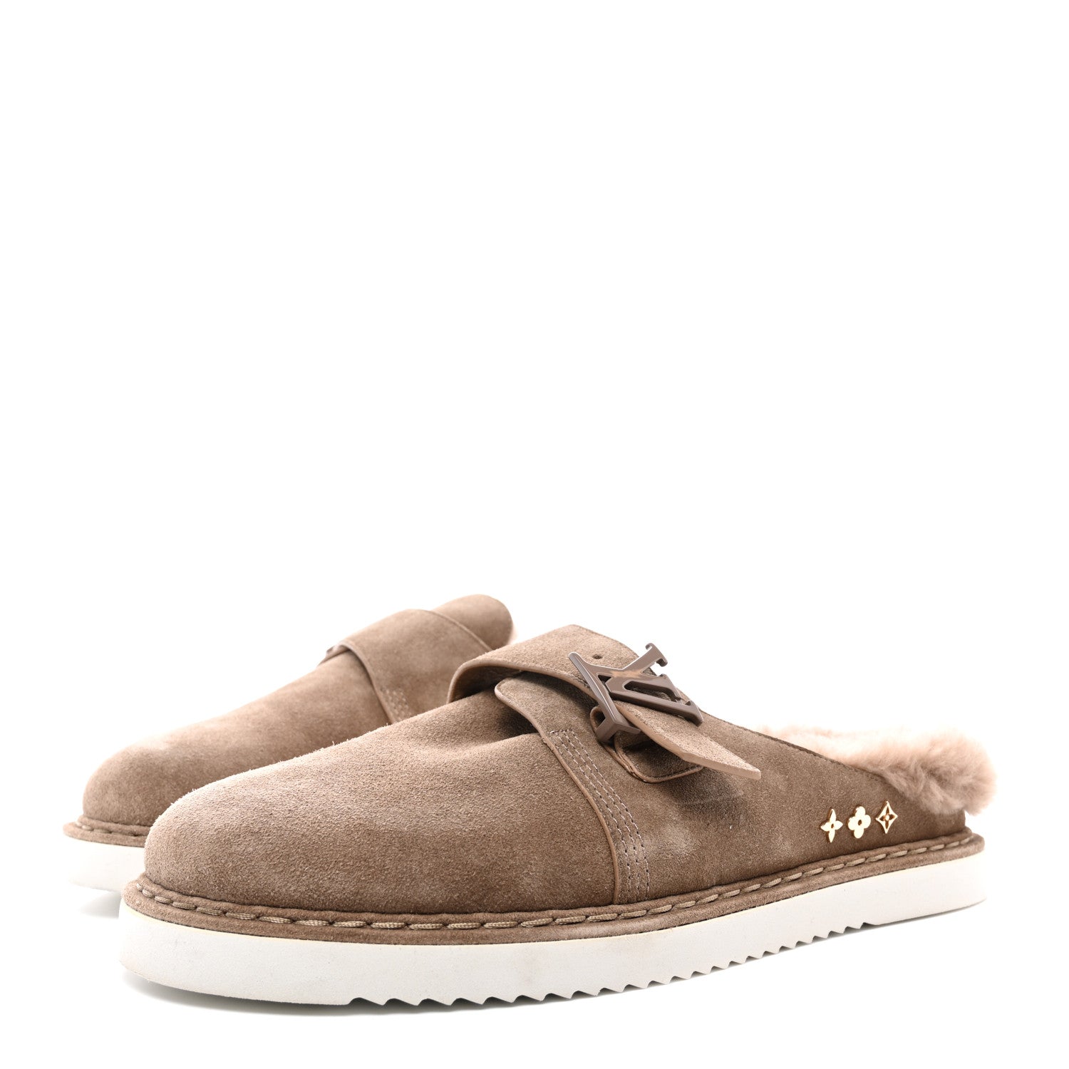Louis Vuitton Monogram Fur LV Easy Mule 9 Brown 3 of 8