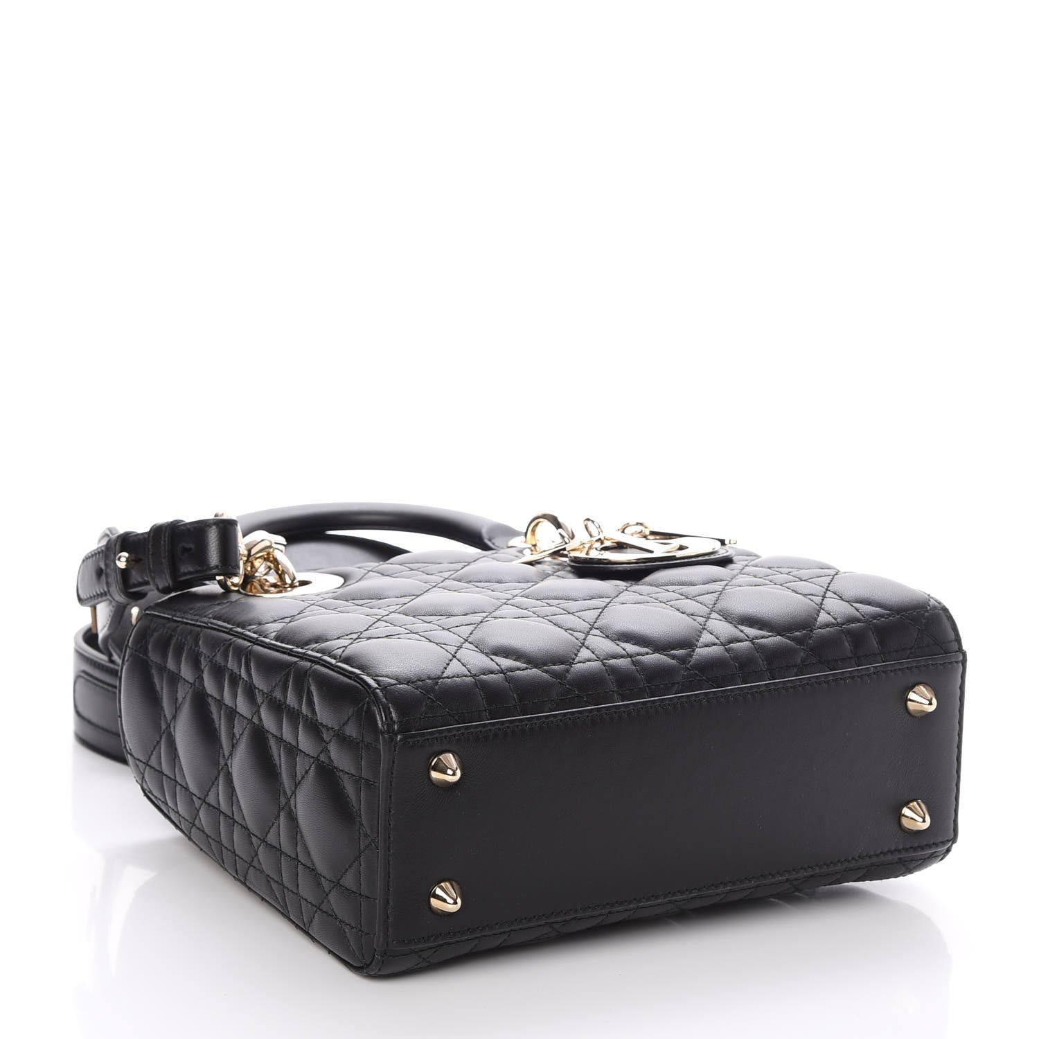 Christian Dior Lambskin Cannage Small Lucky Badges My Lady Dior Black 4 of 8