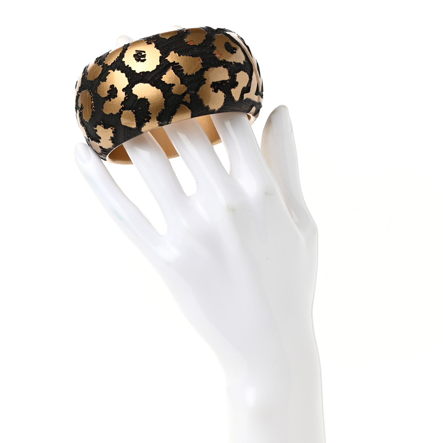 Louis Vuitton Leomonogram Wide Bracelet Gold 2 of 5