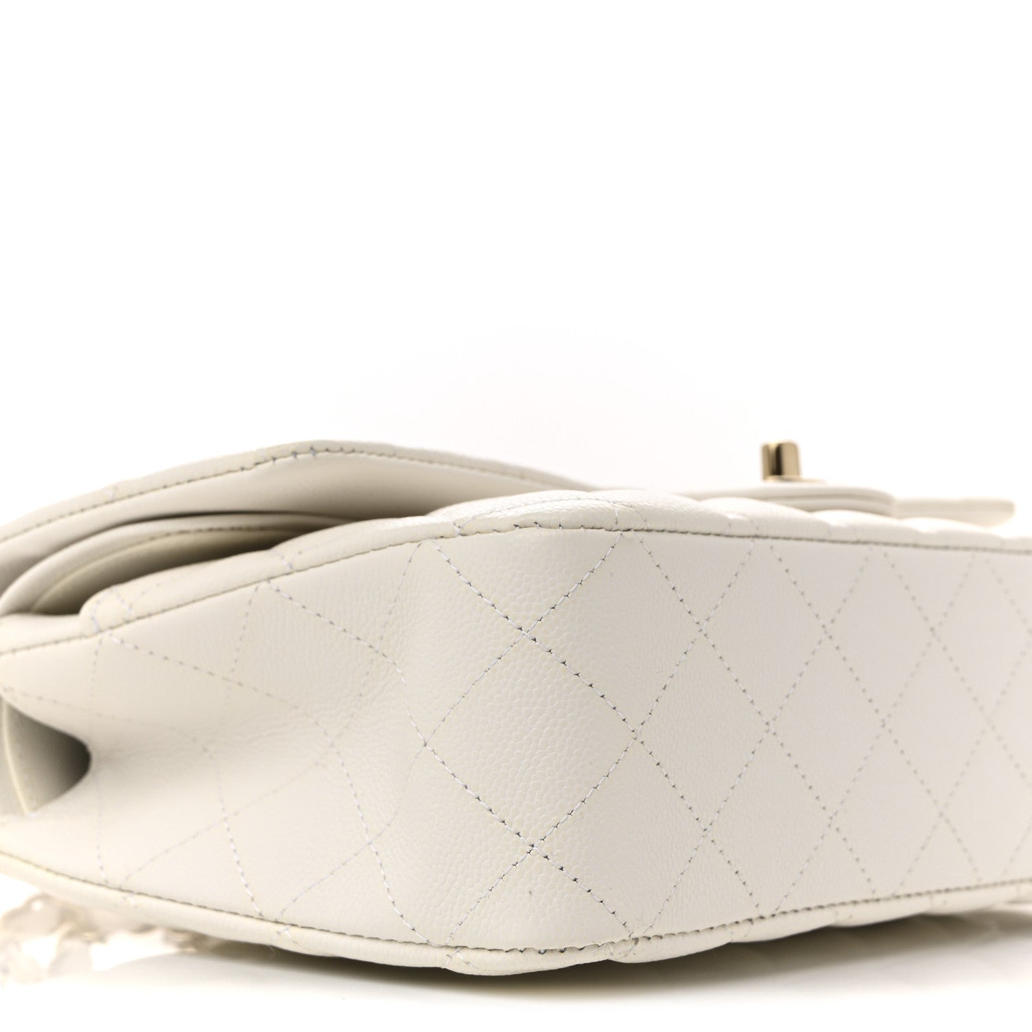 Chanel Caviar Quilted Medium Double Flap White 9 of 14