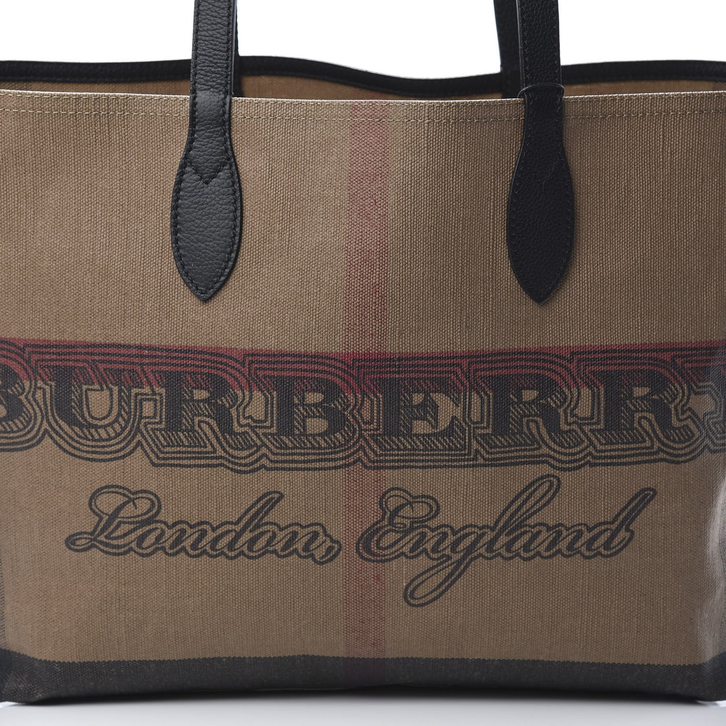 Coated Canvas Mega Check Medium Doodle Tote Black