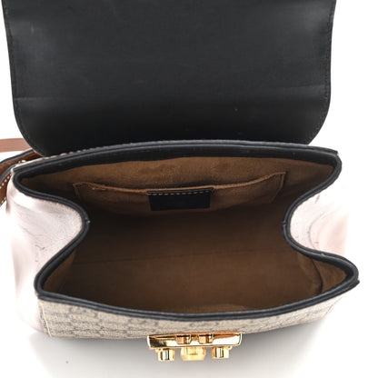 Gucci GG Supreme Monogram Calfskin Padlock Backpack Beige Cuir Black 5 of 14