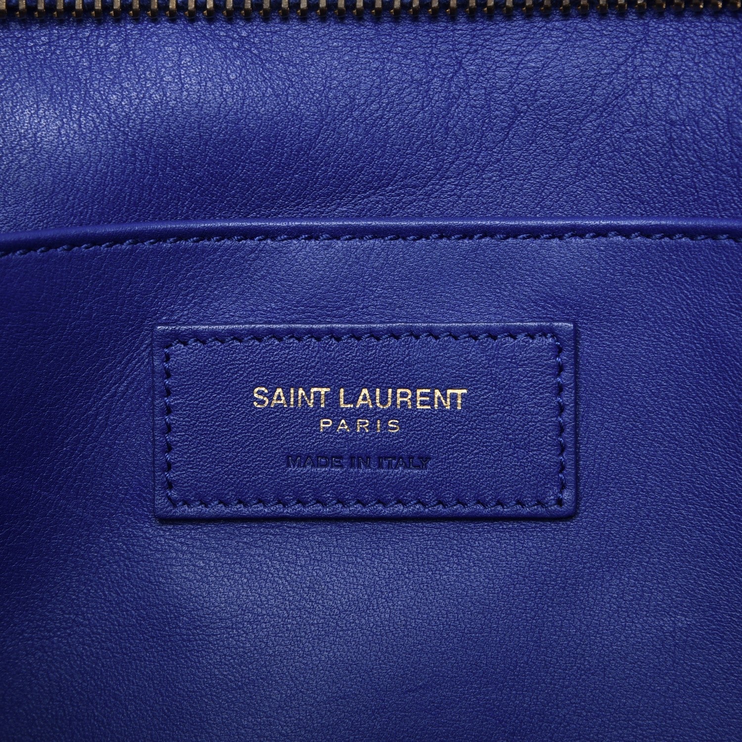 Saint Laurent Calfskin Suede Small Monogram Downtown Cabas Ultramarine 8 of 12