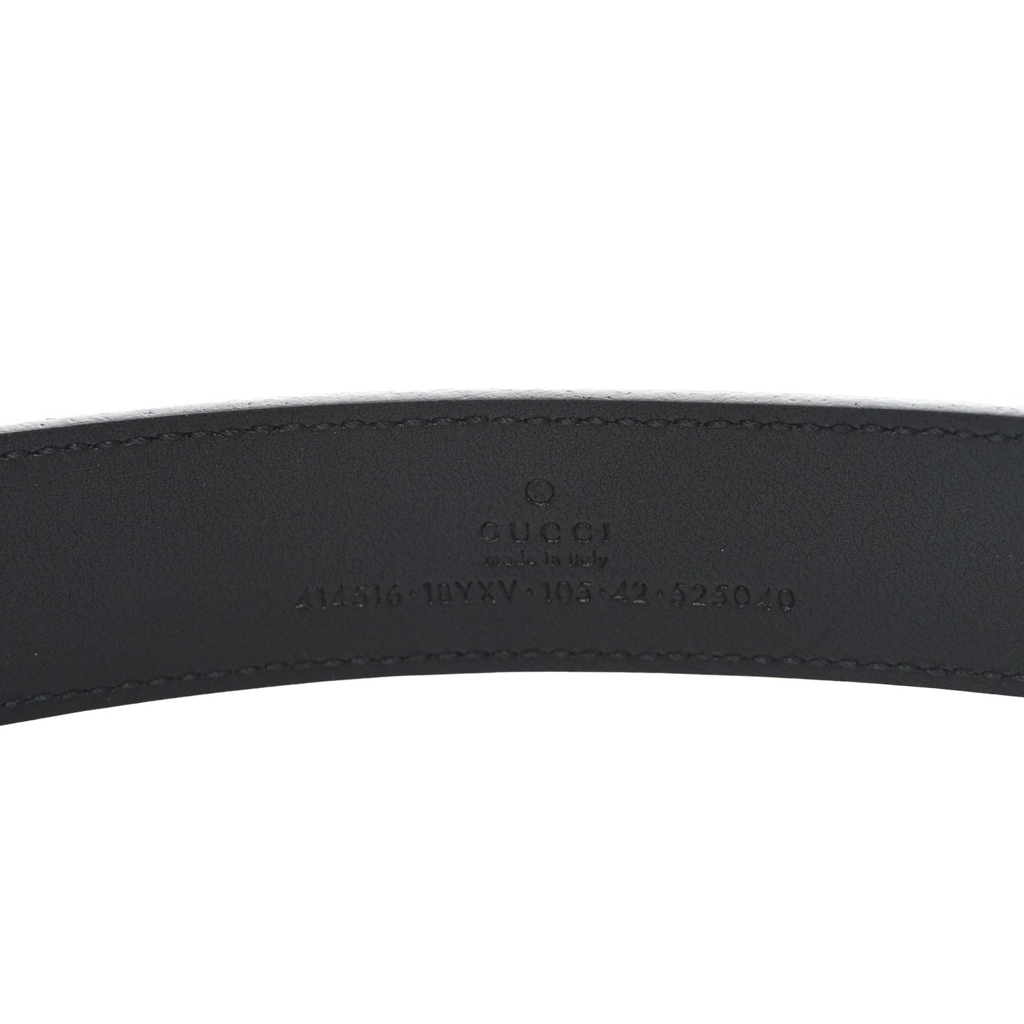 Azalea Calfskin Enamel Monochrome Double G 30mm Belt 105 42 Black