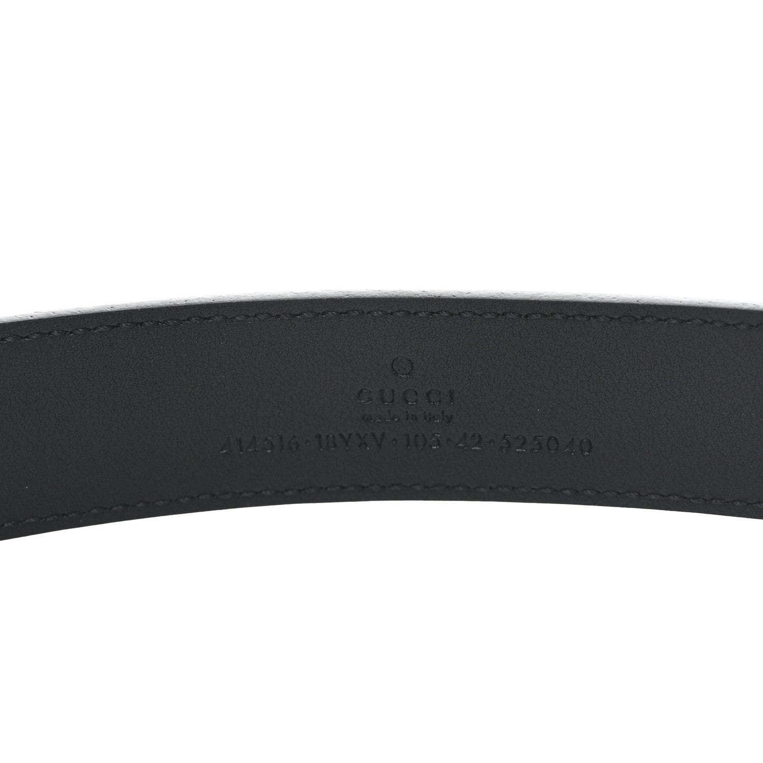 Gucci Azalea Calfskin Enamel Monochrome Double G 30mm Belt 105 42 Black 3 of 4