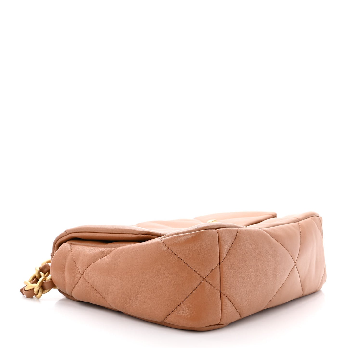 Lambskin Quilted Medium Chanel 19 Flap Brown