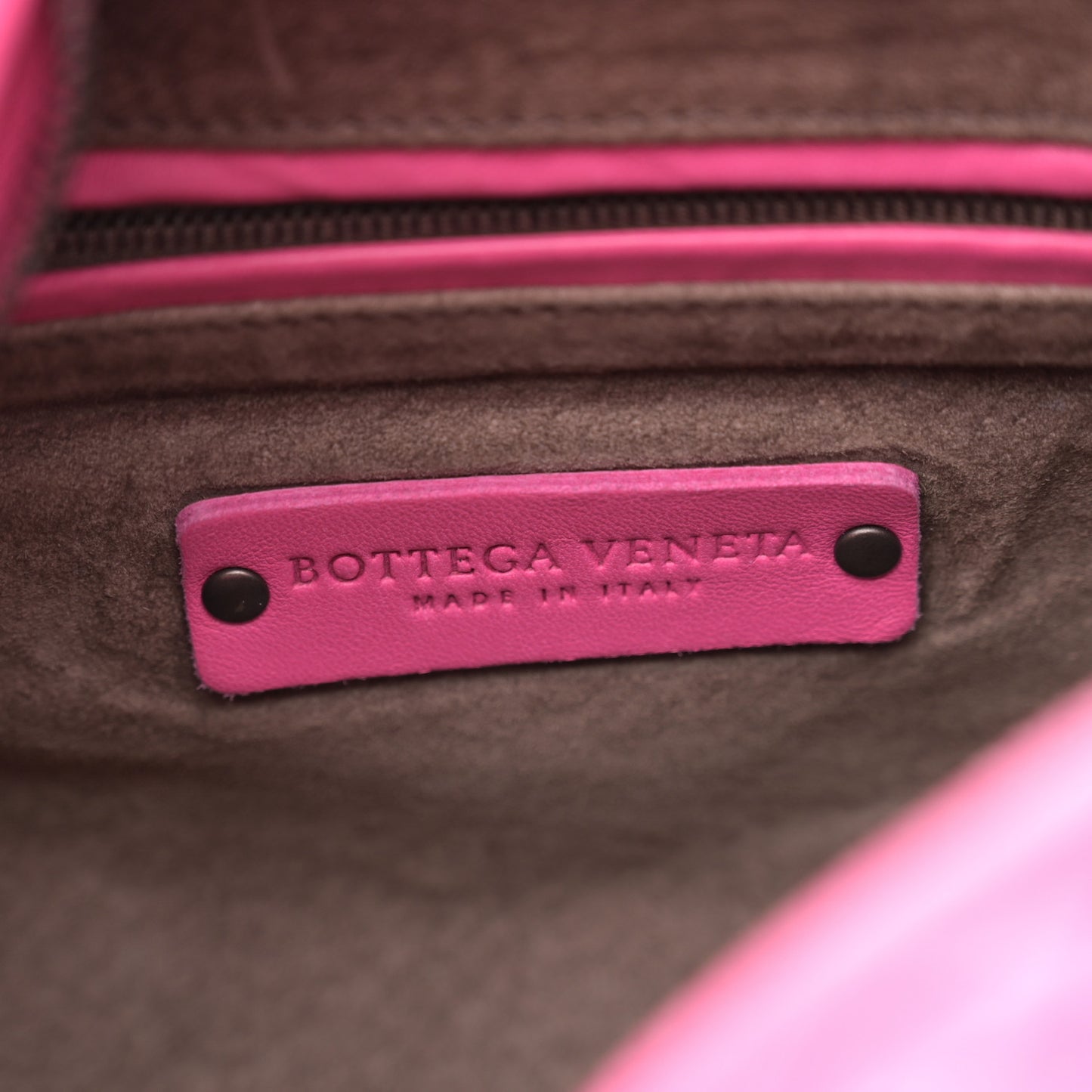Nappa Intrecciato Small Veneta Hobo Fuchsia