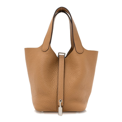 Hermes Taurillon Clemence Picotin Lock 18 PM Biscuit 1 of 11