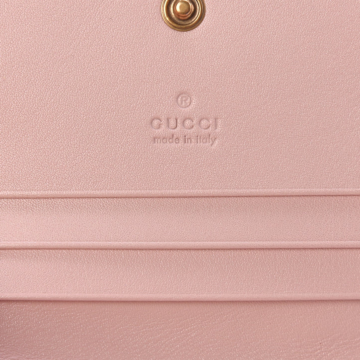 Calfskin Matelasse GG Marmont Card Case Perfect Pink