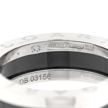 Bulgari Sterling Silver Ceramic Save The Children One-Band Ring 53 6.5 4 of 5