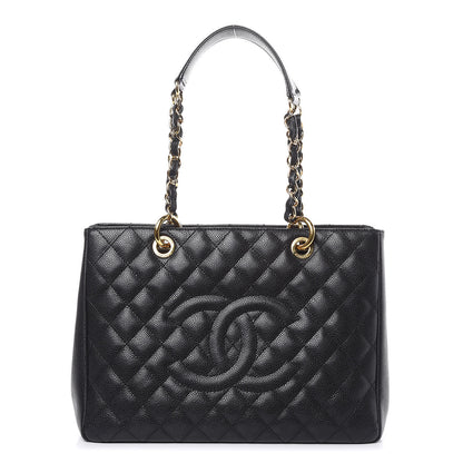 Chanel Caviar Quilted Grand Shopping Tote GST Black 1 of 10