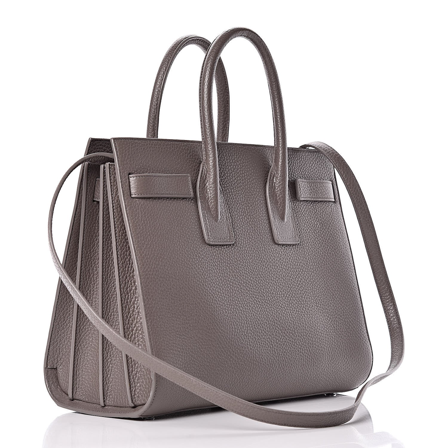 Saint Laurent Grained Calfskin Small Sac De Jour Fog 4 of 10