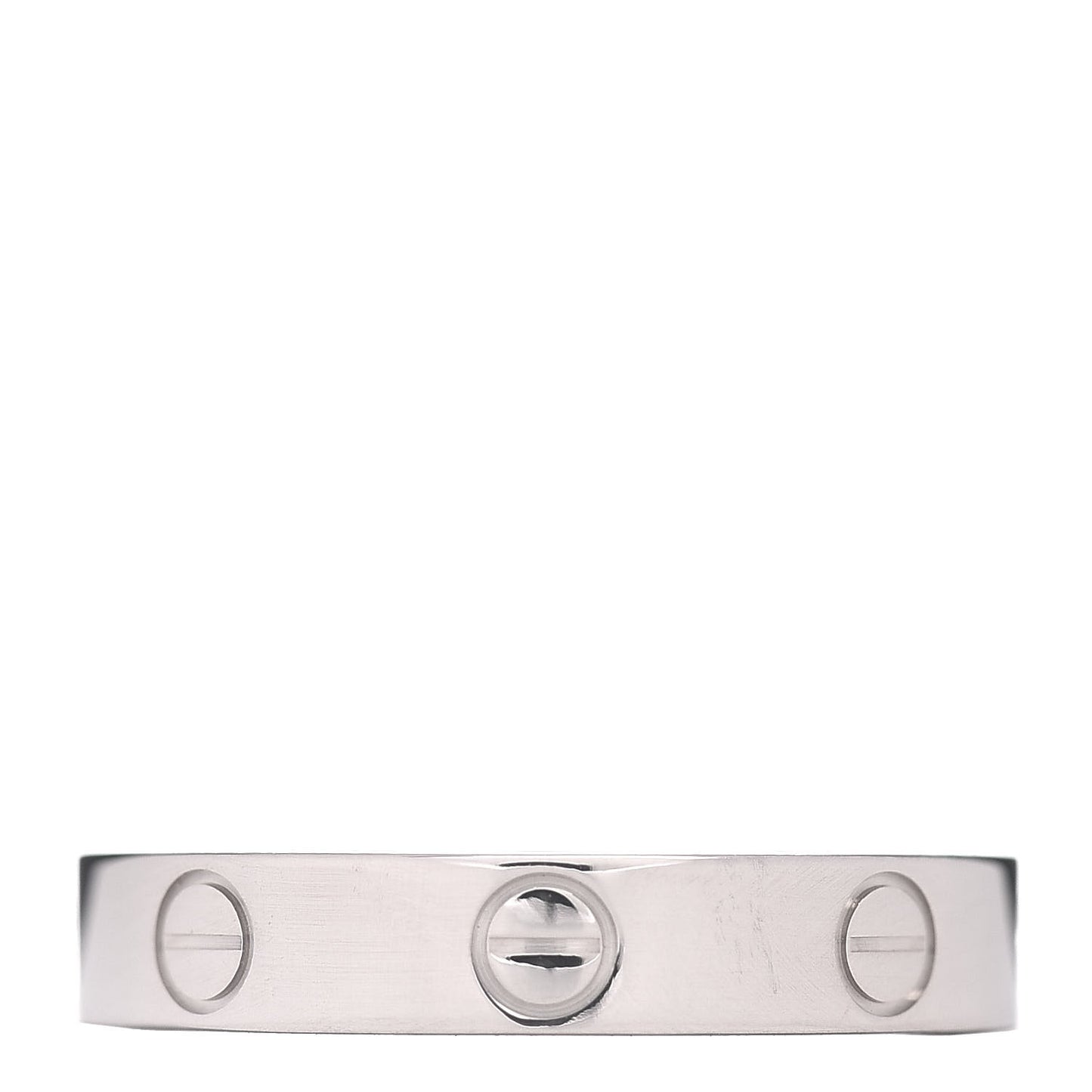 18K White Gold 3.5mm LOVE Wedding Band Ring 53 6.25
