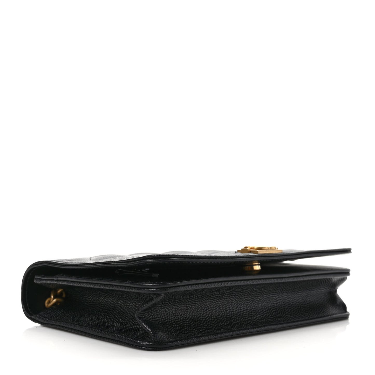 Caviar Quilted Boy Wallet On Chain WOC Black