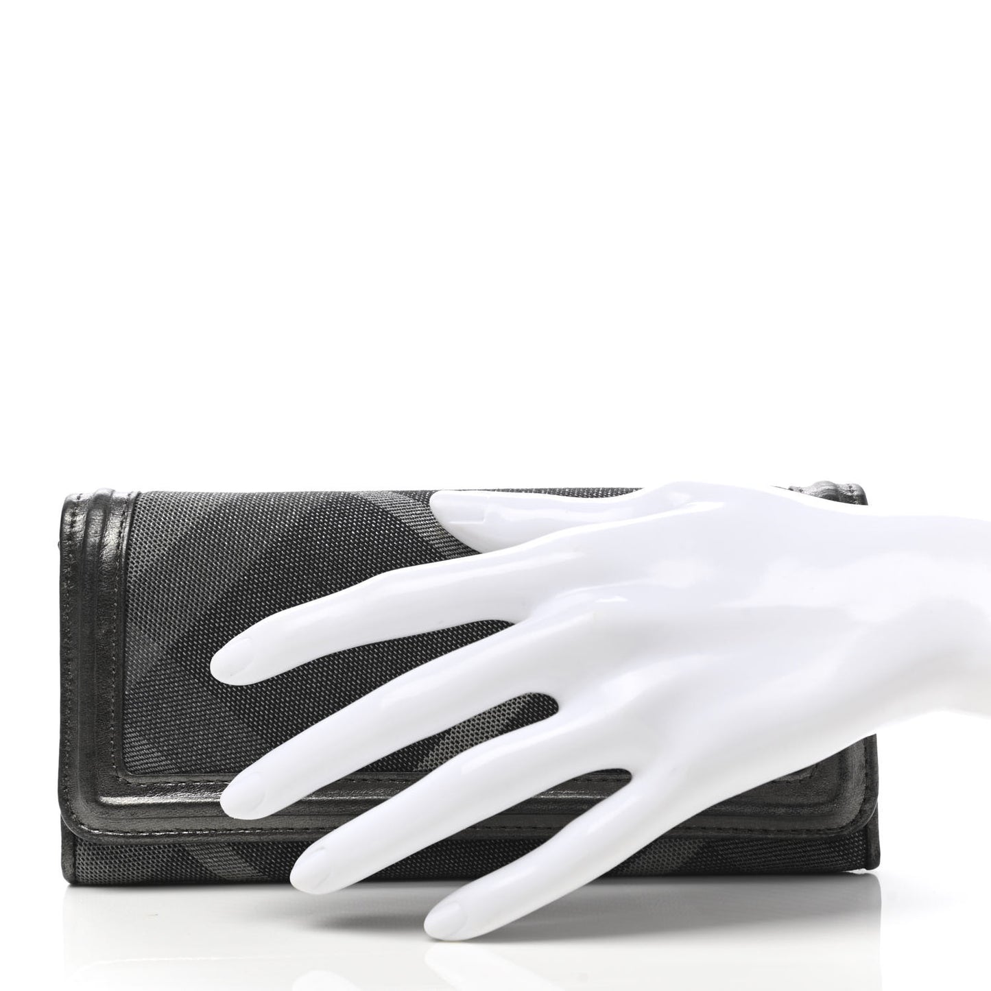 Shimmer Check Continental Wallet Pewter