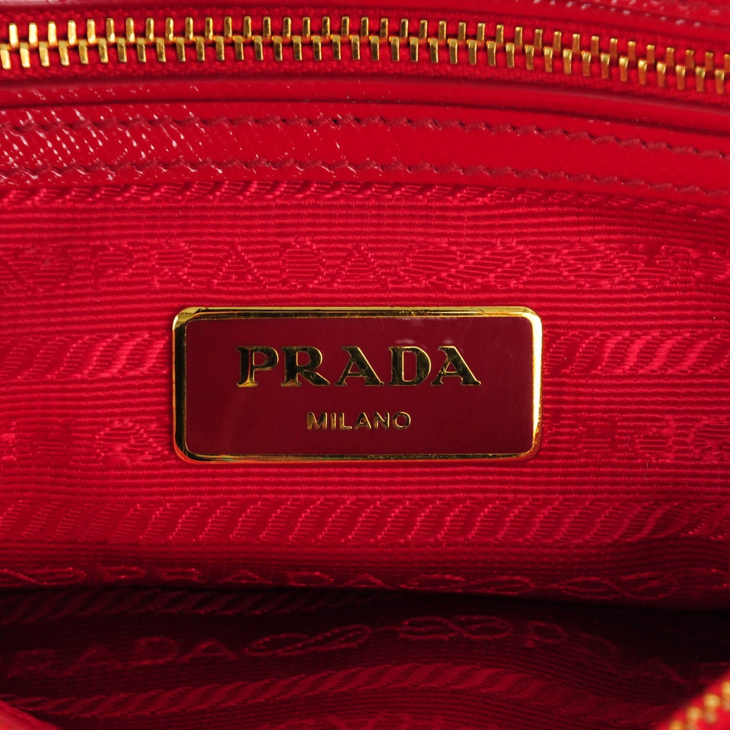 Saffiano Vernice Mini Promenade Tote Rosso