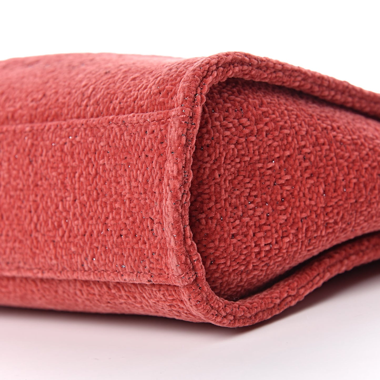 Lurex Boucle Mini Deauville Tote Red