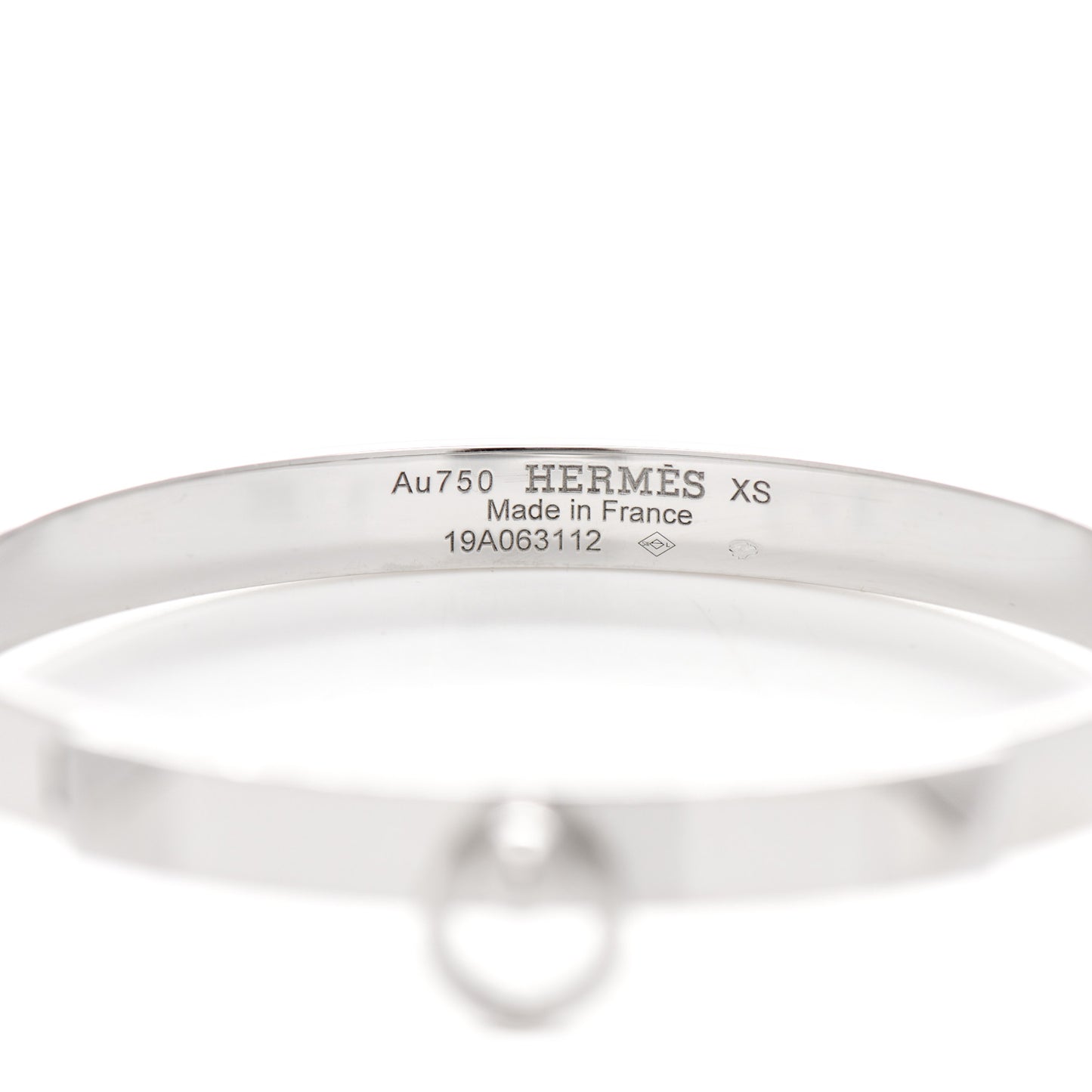 18K White Gold PM Collier De Chien Bracelet XS
