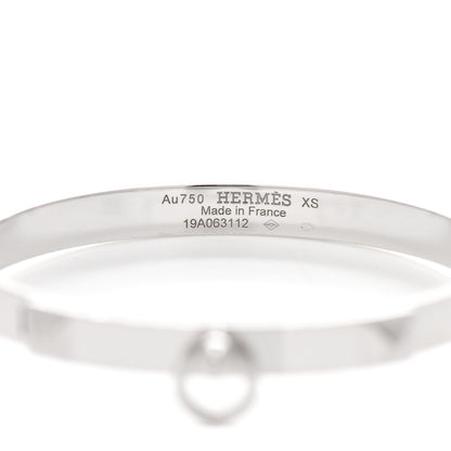 Hermes 18K White Gold PM Collier De Chien Bracelet XS 3 of 4