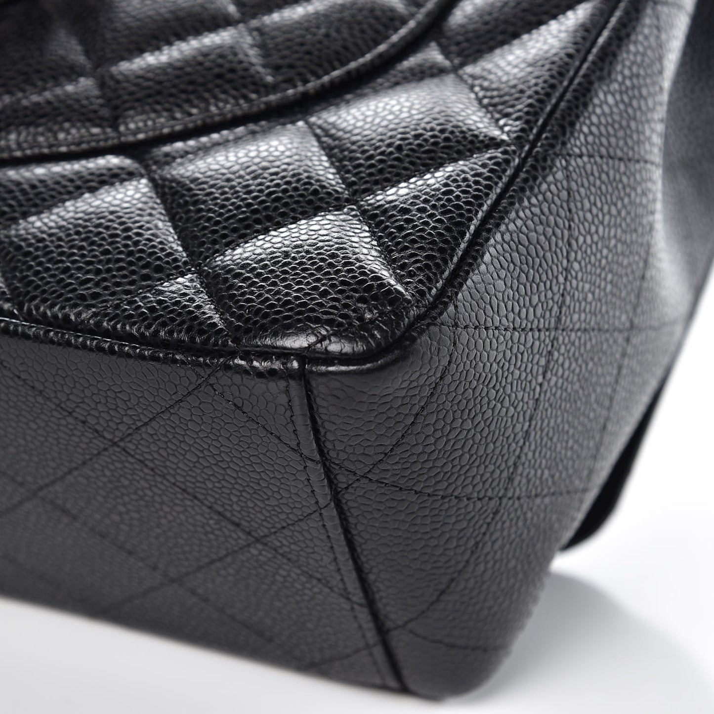 Caviar Quilted Maxi Double Flap Black