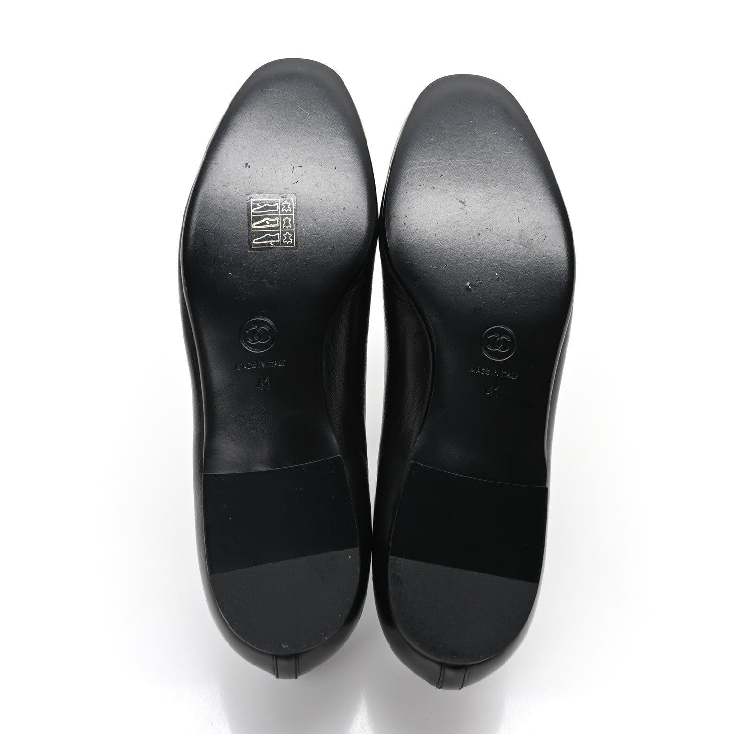 Chanel Lambskin CC Loafers 41 Black 10 of 19