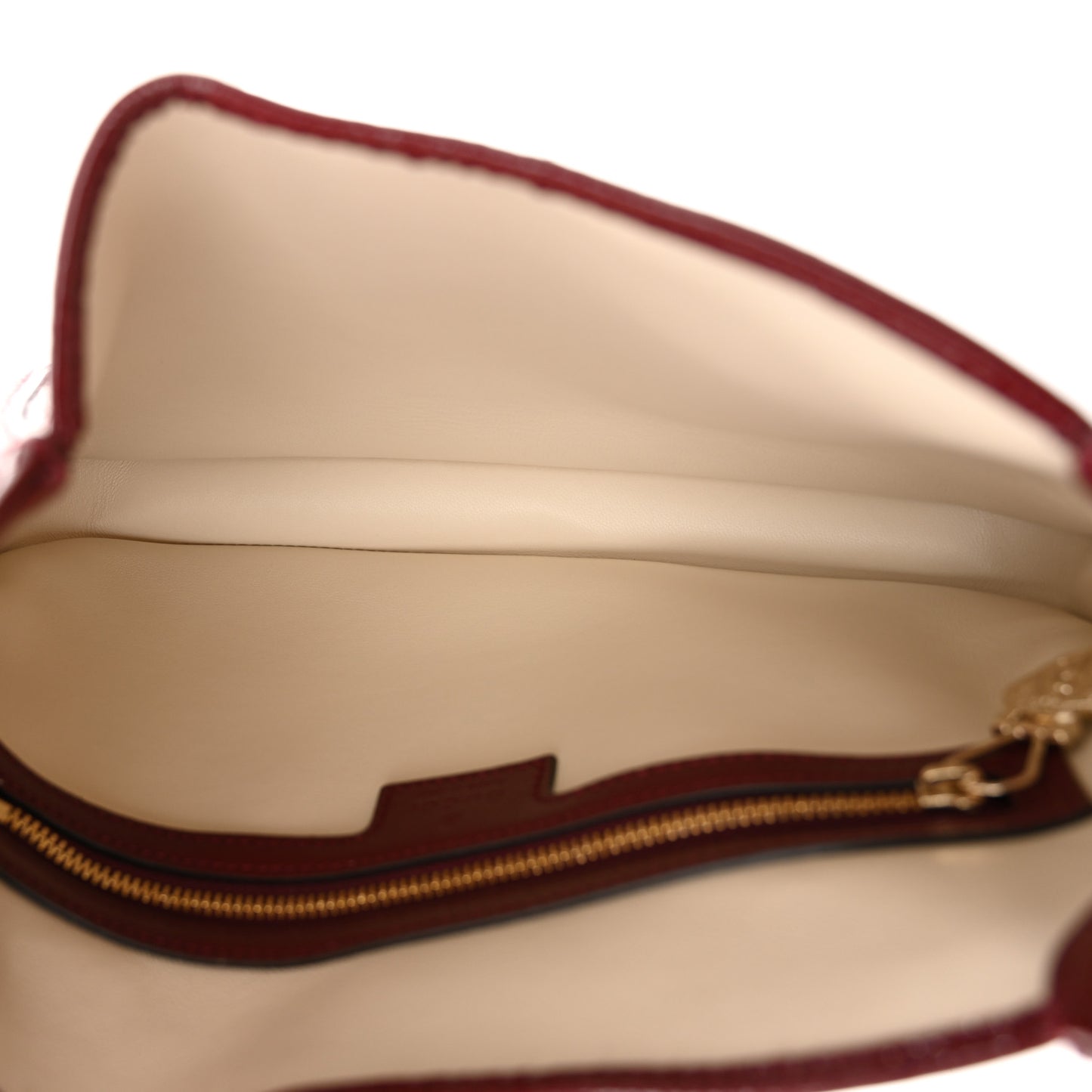 Patent Calfskin Small Jackie Shoulder Bag Rosso