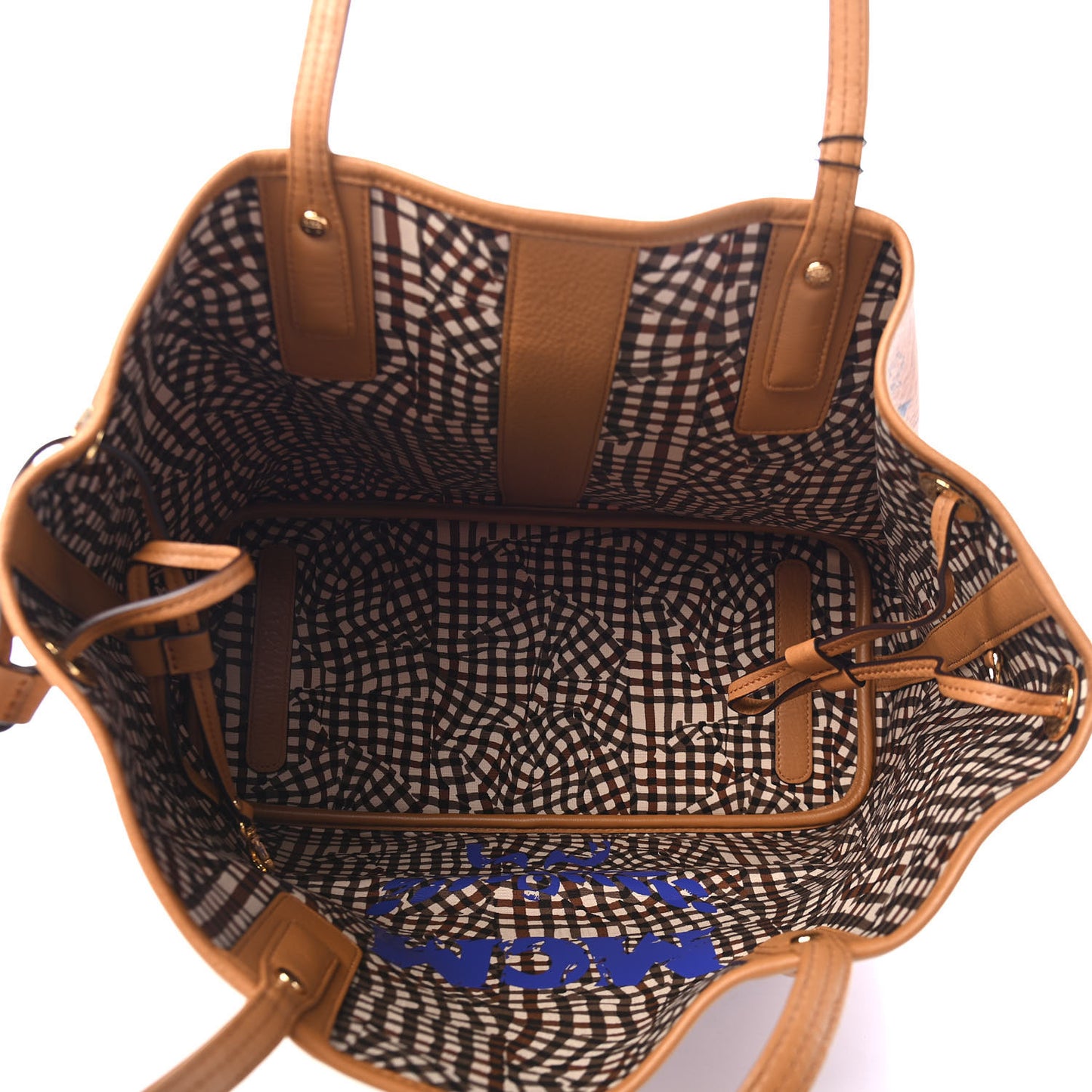 Visetos Medium Liz Reversible Shopper Tote Cognac