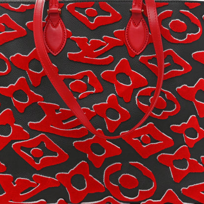 Louis Vuitton X UF Tufted Monogram Onthego GM Black Red 7 of 9
