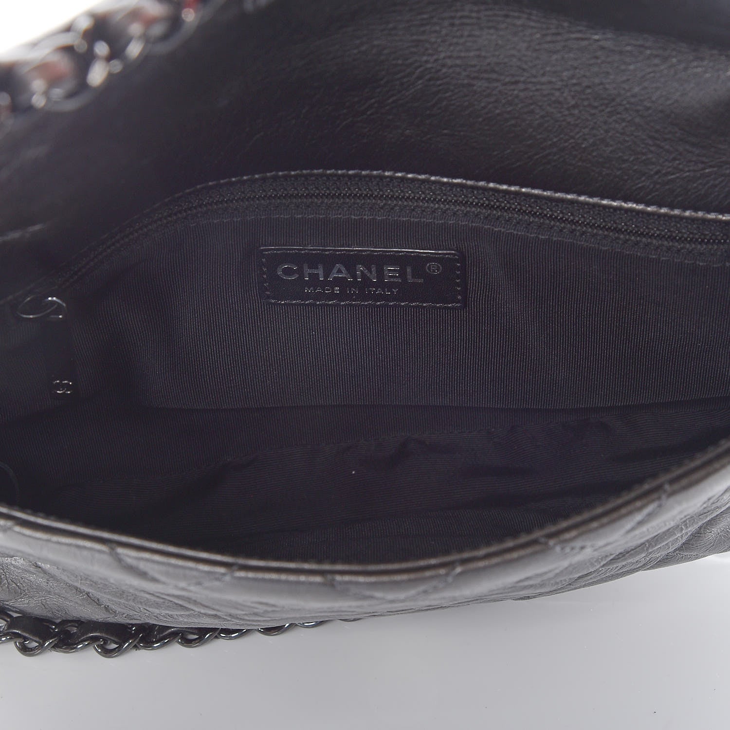 Chanel Metallic Aged Calfskin Quilted Small Chain Me Flap Black 5 of 10