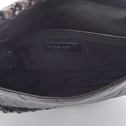 Chanel Metallic Aged Calfskin Quilted Small Chain Me Flap Black 5 of 10
