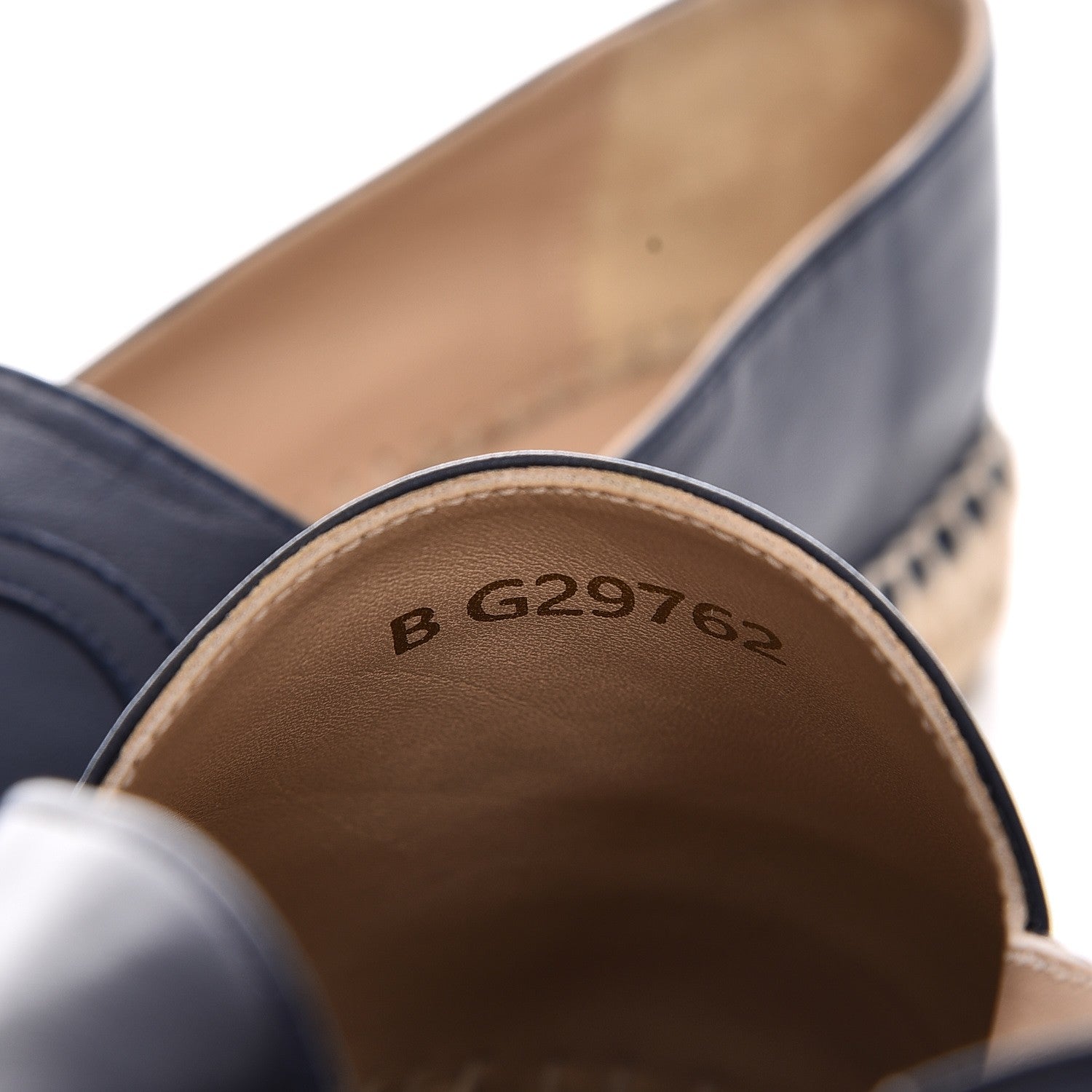Chanel Lambskin CC Espadrilles 37 Navy Black 9 of 9