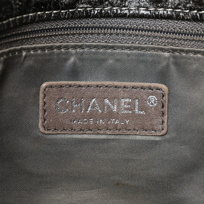 Chanel Vinyl Quilted Jumbo Melrose Degrade Flap Black 6 of 10