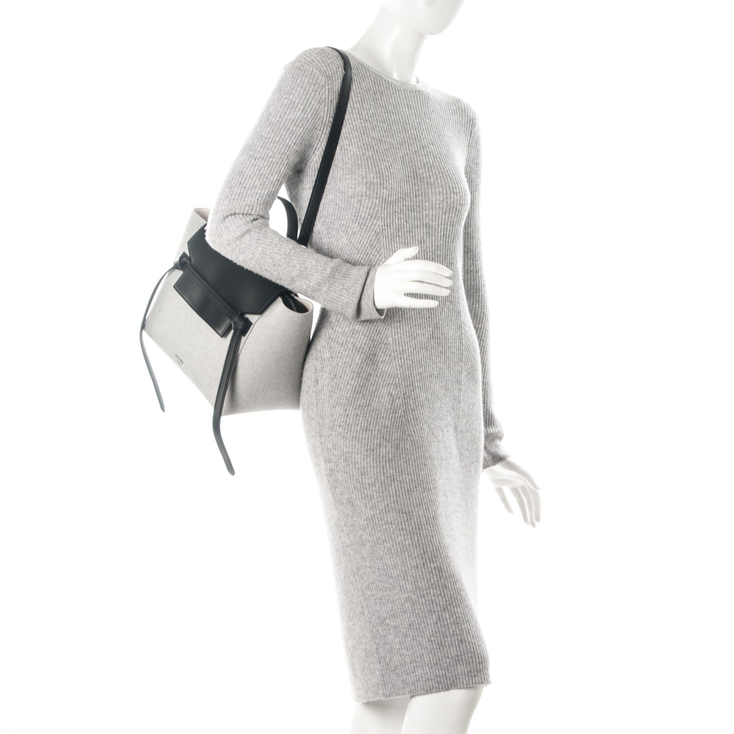 Celine Cotton Canvas Calfskin Mini Belt Bag Navy Blue 2 of 10