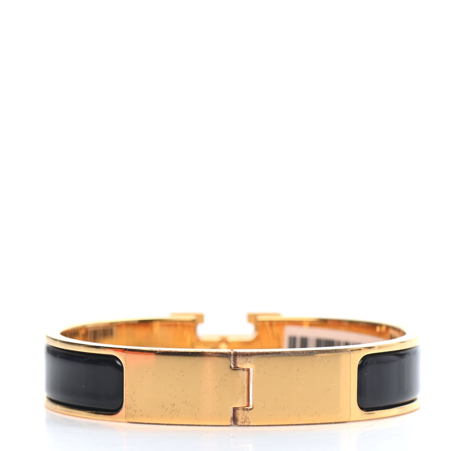 Enamel Narrow Clic Clac H Bracelet PM Black