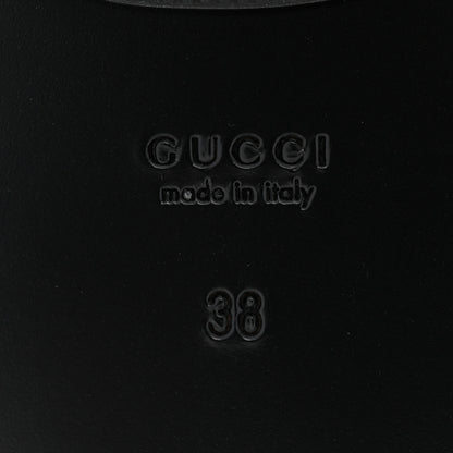 Gucci Calfskin GG Marmont Thong Sandals 38 Black 7 of 8