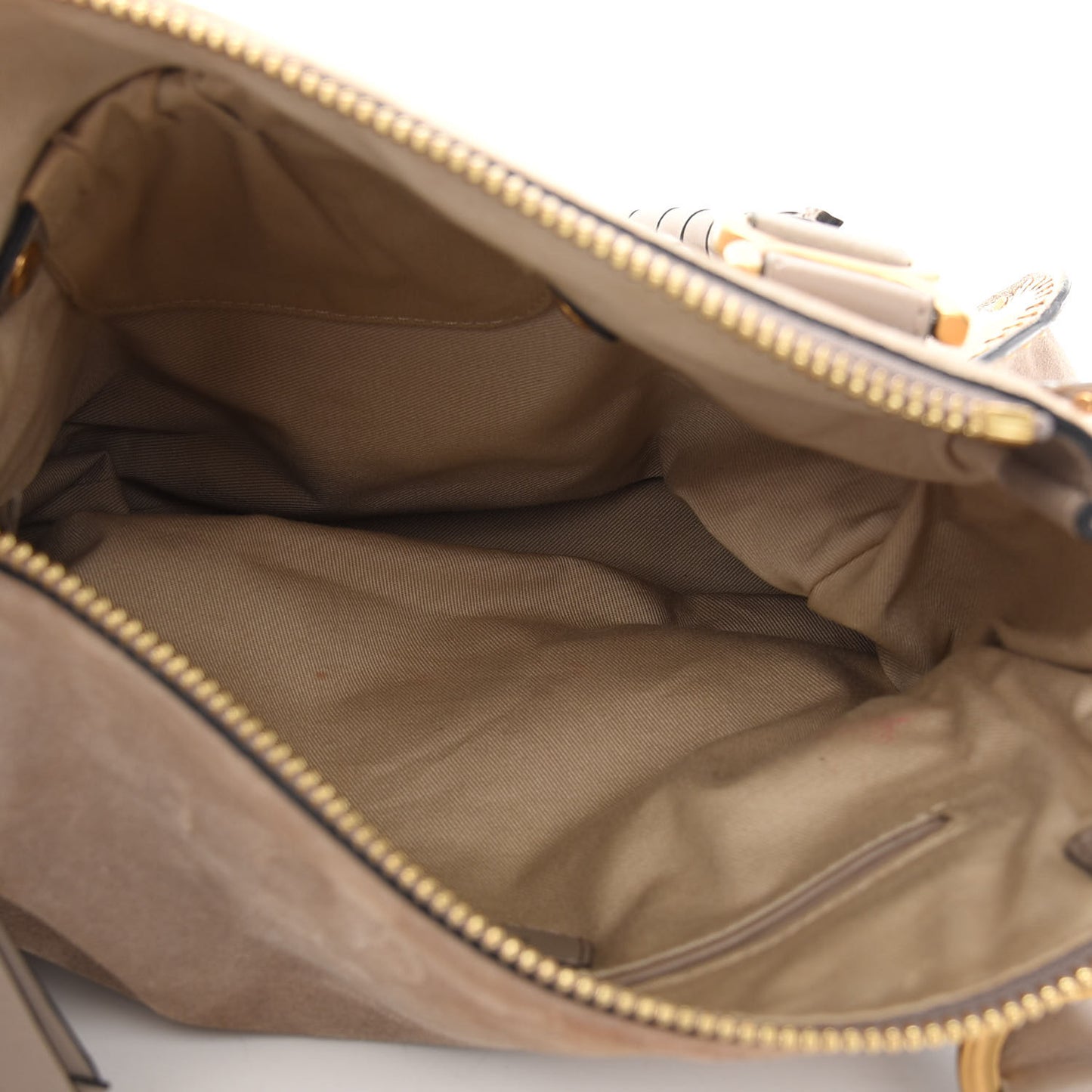 Suede Calfskin Braided Medium Marcie Satchel Motty Grey