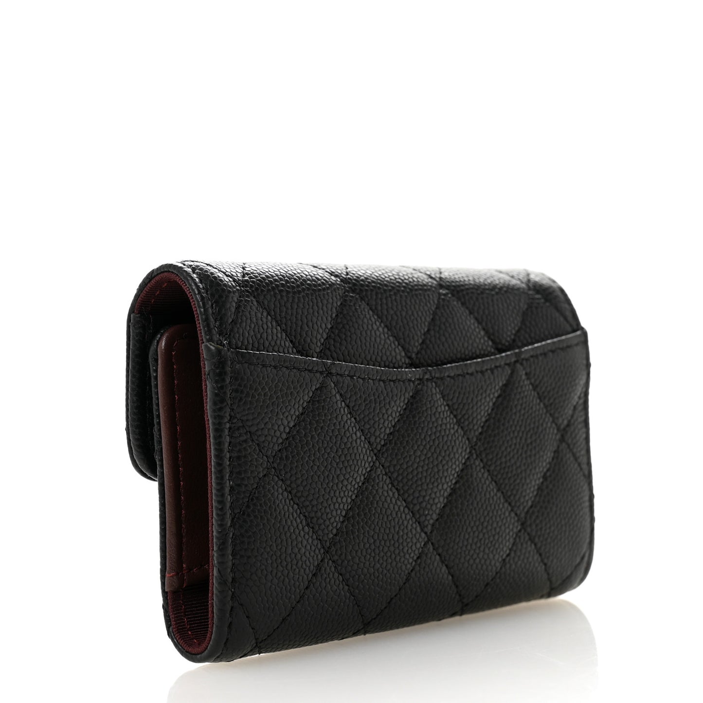 Caviar Quilted Classic 4 Key Holder Wallet Black