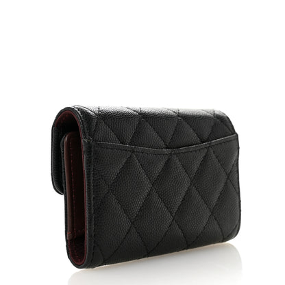 Chanel Caviar Quilted Classic 4 Key Holder Wallet Black 3 of 9