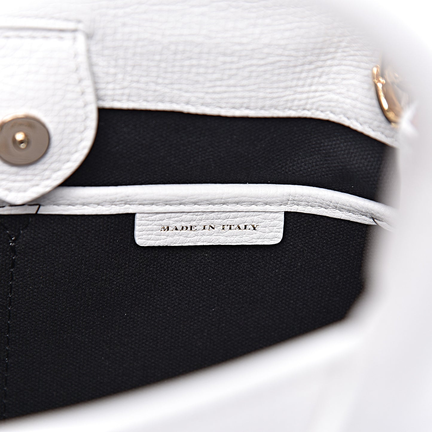 Grainy Calfskin House Check Small Banner Tote Chalk White