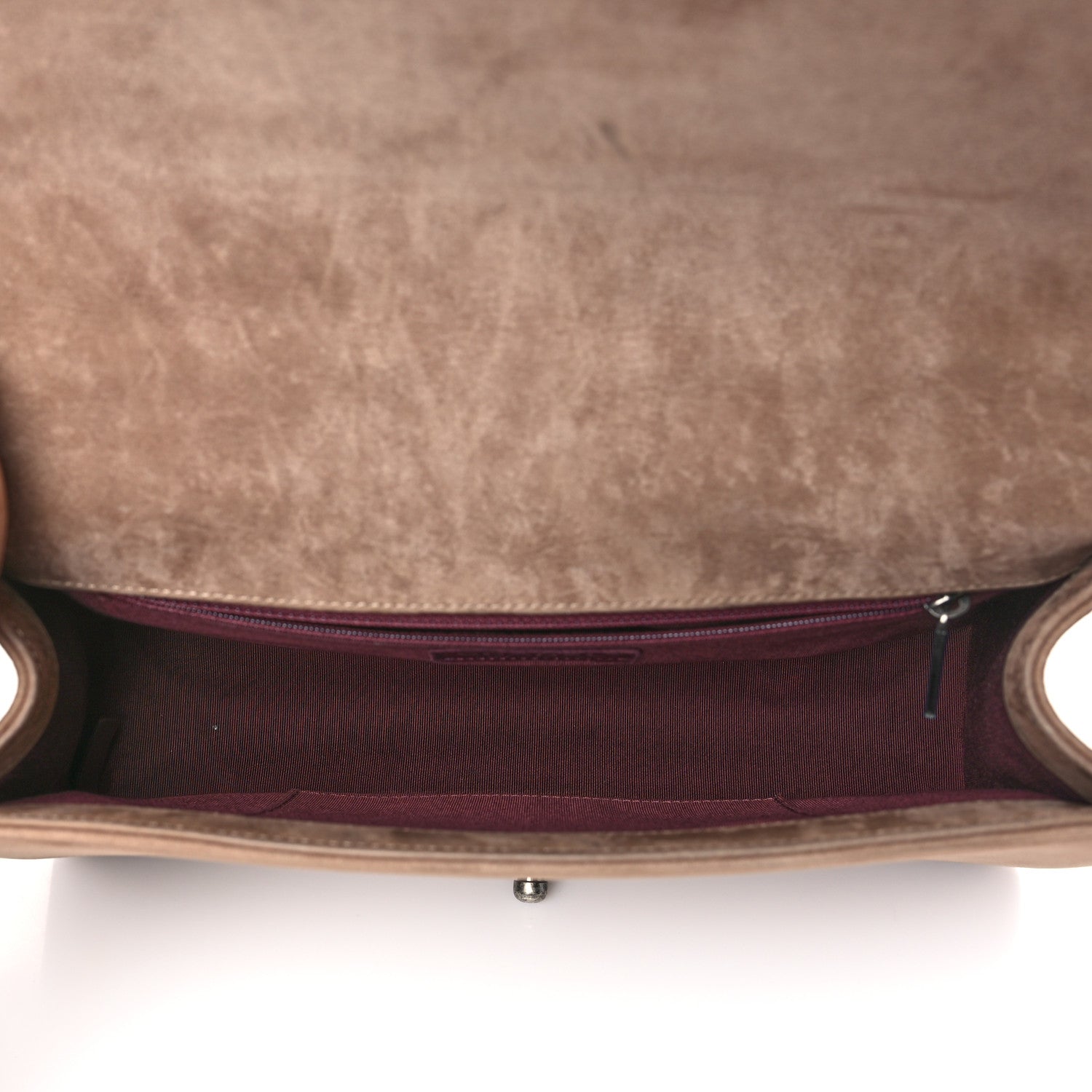 Chanel Nubuck Chevron Quilted New Medium Boy Flap Brown 5 of 12