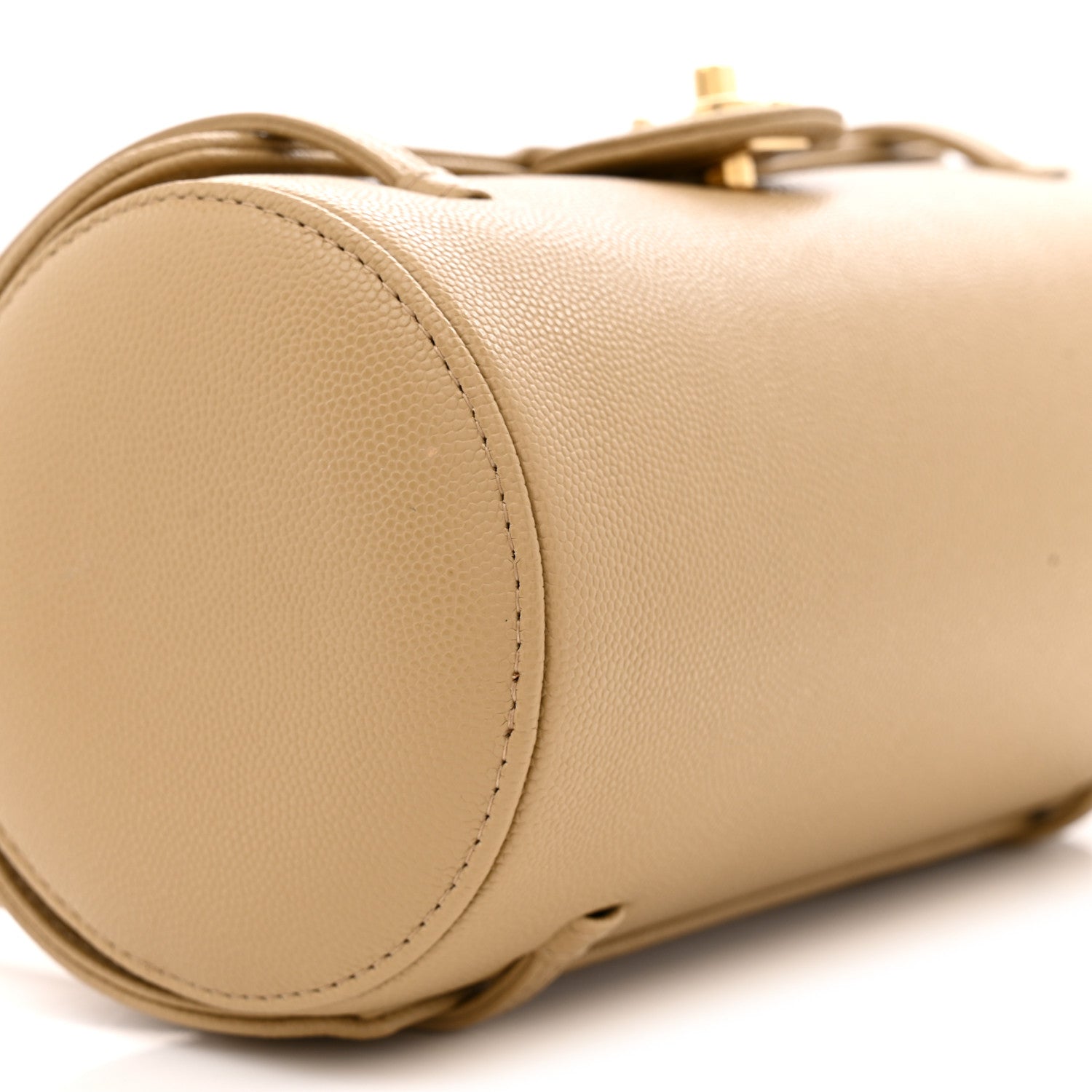 Chanel Shiny Caviar Preppy Coco Small Bowling Bag Dark Beige 9 of 11