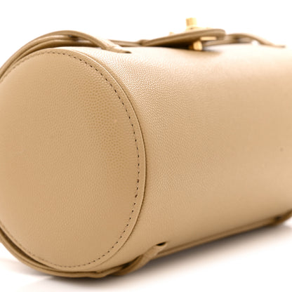 Chanel Shiny Caviar Preppy Coco Small Bowling Bag Dark Beige 9 of 11