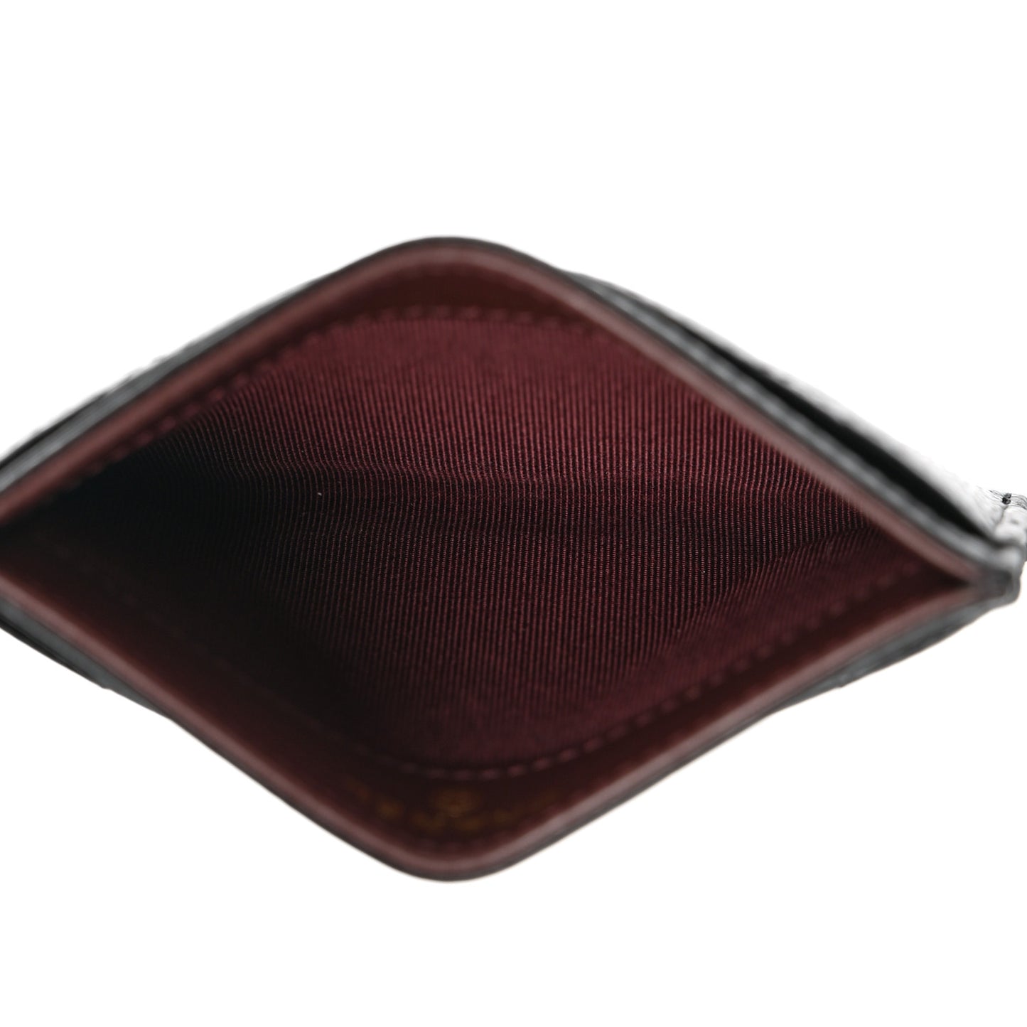 Caviar Quilted Card Holder Black