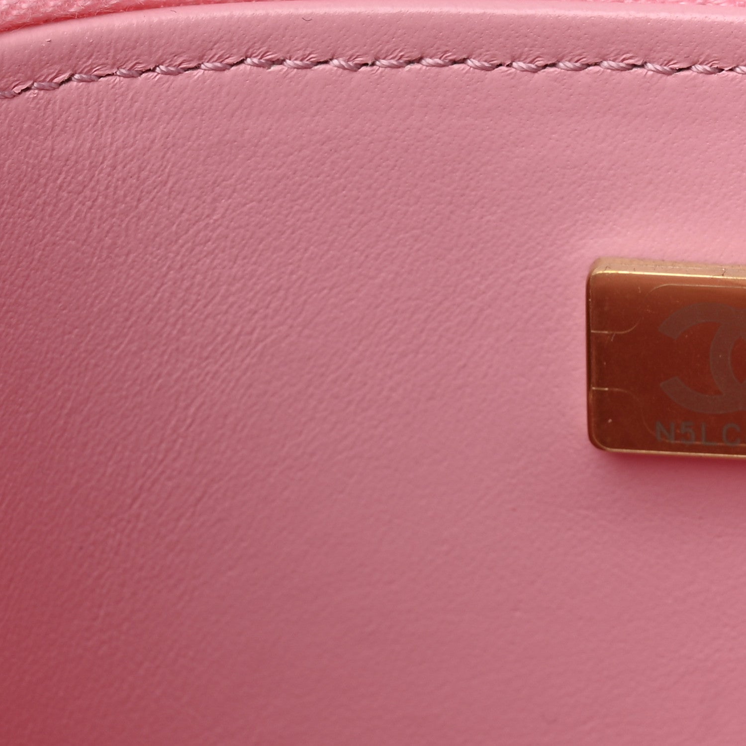 Chanel Caviar Quilted Tiny CC Vanity Case With Chain Pink 7 of 11